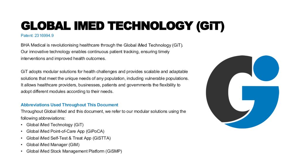 Partner presentation slide 5: Global iMed technology