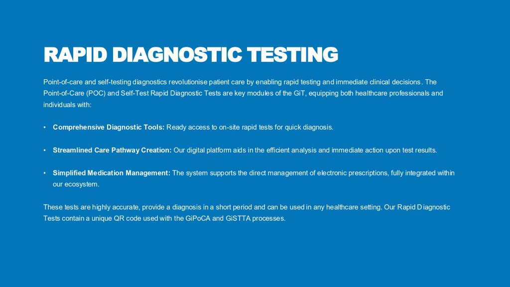 Partner presentation slide 17: Rapid diagnostic testing