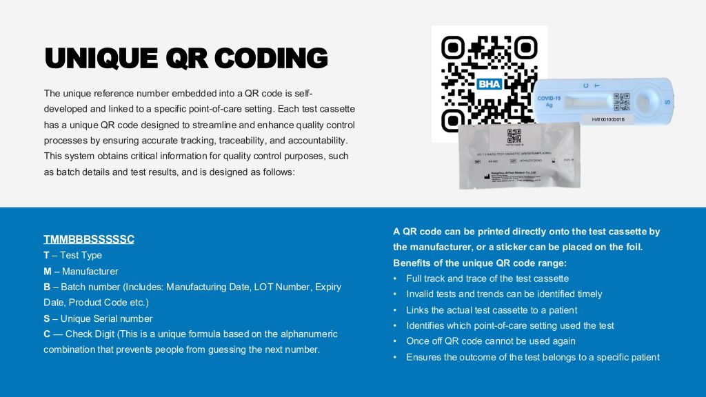 Partner presentation slide 12: QR traceability